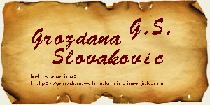 Grozdana Slovaković vizit kartica